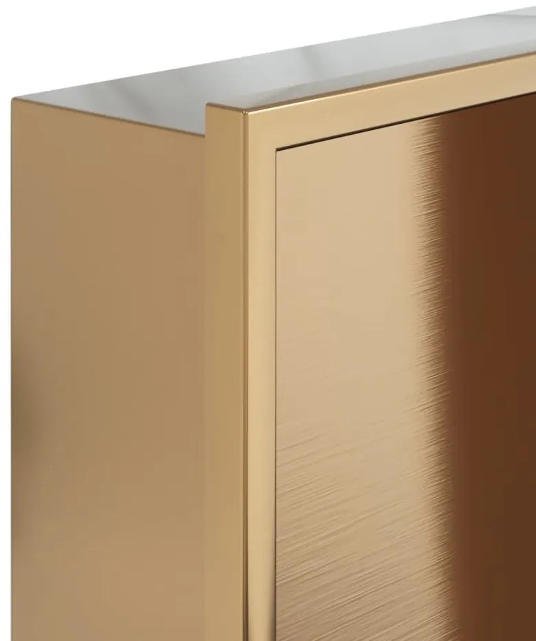 Nicho parede p/ duche 32x32x9cm aço inoxidável dourado escovada