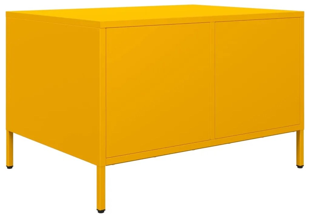 Móvel de TV 68x50x43,5 cm aço laminado a frio amarelo mostarda
