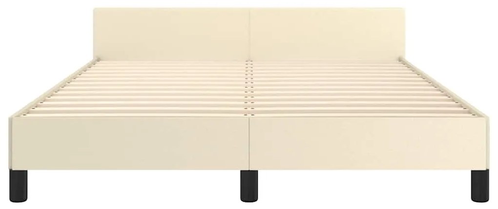 Estrutura cama c/ cabeceira sem colchão 140x190 cm creme