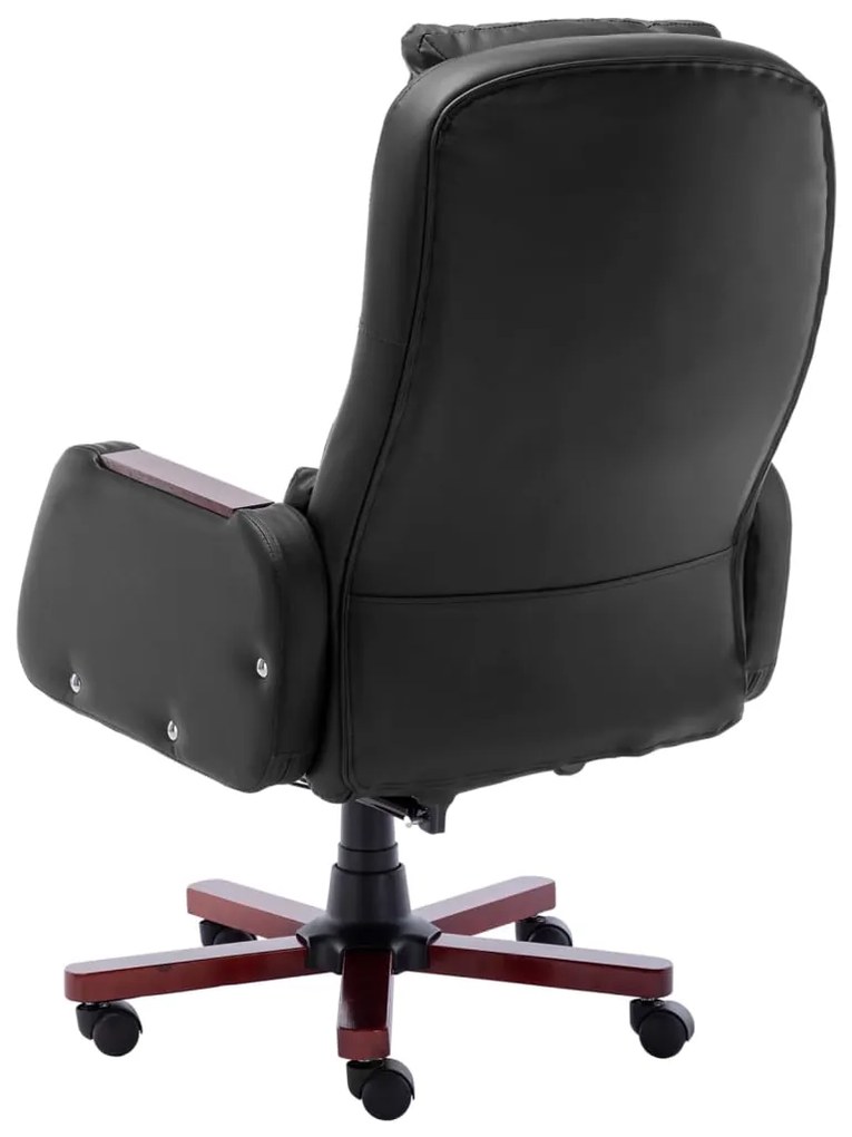 Cadeira de escritório c/ função massagem couro artificial preto
