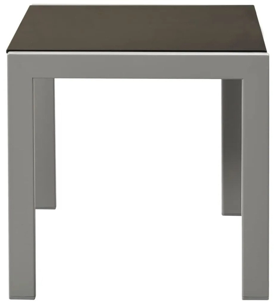 Espreguiçadeiras com mesa 2 pcs aço e textilene preto