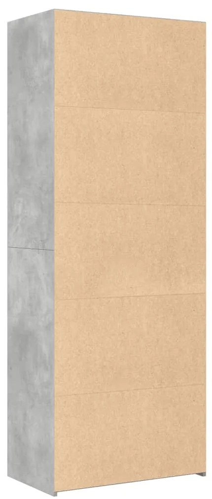 Armário alto 70x41x185 cm derivados de madeira cinza cimento