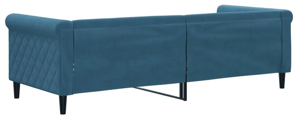 Sofá-cama 80x200 cm veludo azul