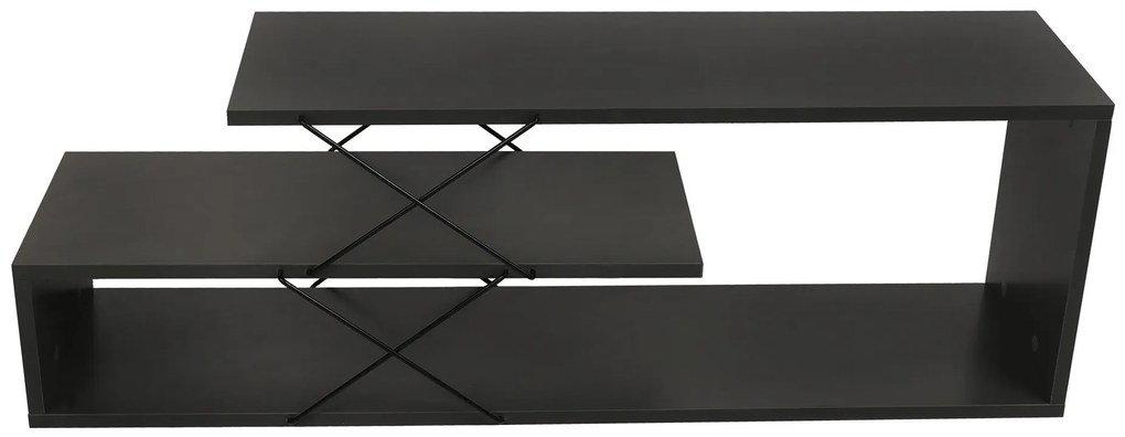 TV Stand Zigzag – Antracite – 120x40x30 cm