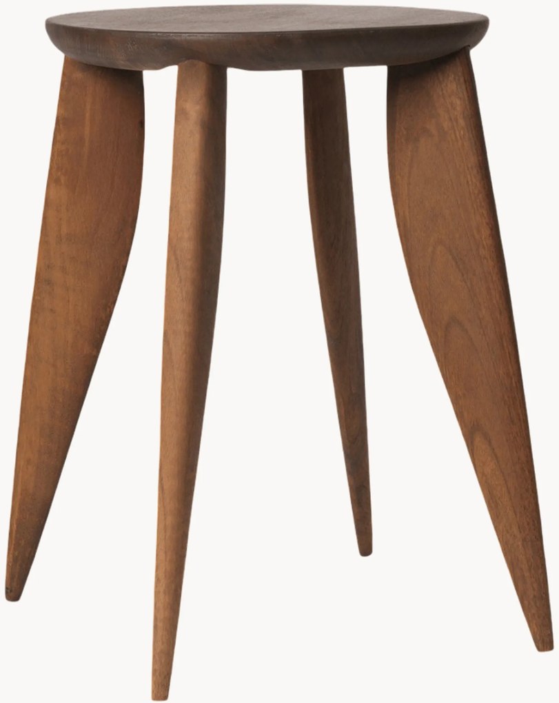 Mesa de apoio redonda em madeira de nogueira Feve