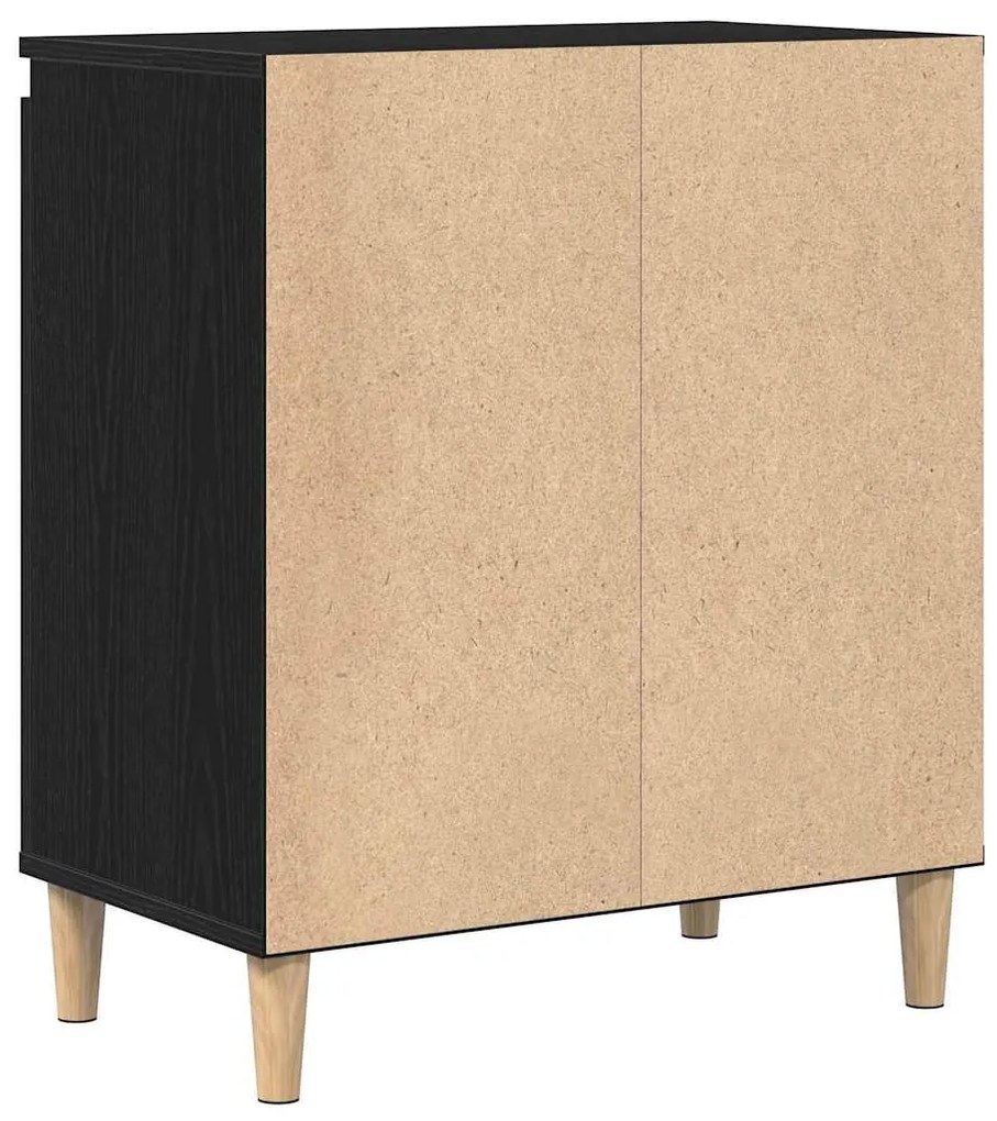 Sideboard vidaXL Preto Carvalho 60x35x70 cm Madeira de engenharia
