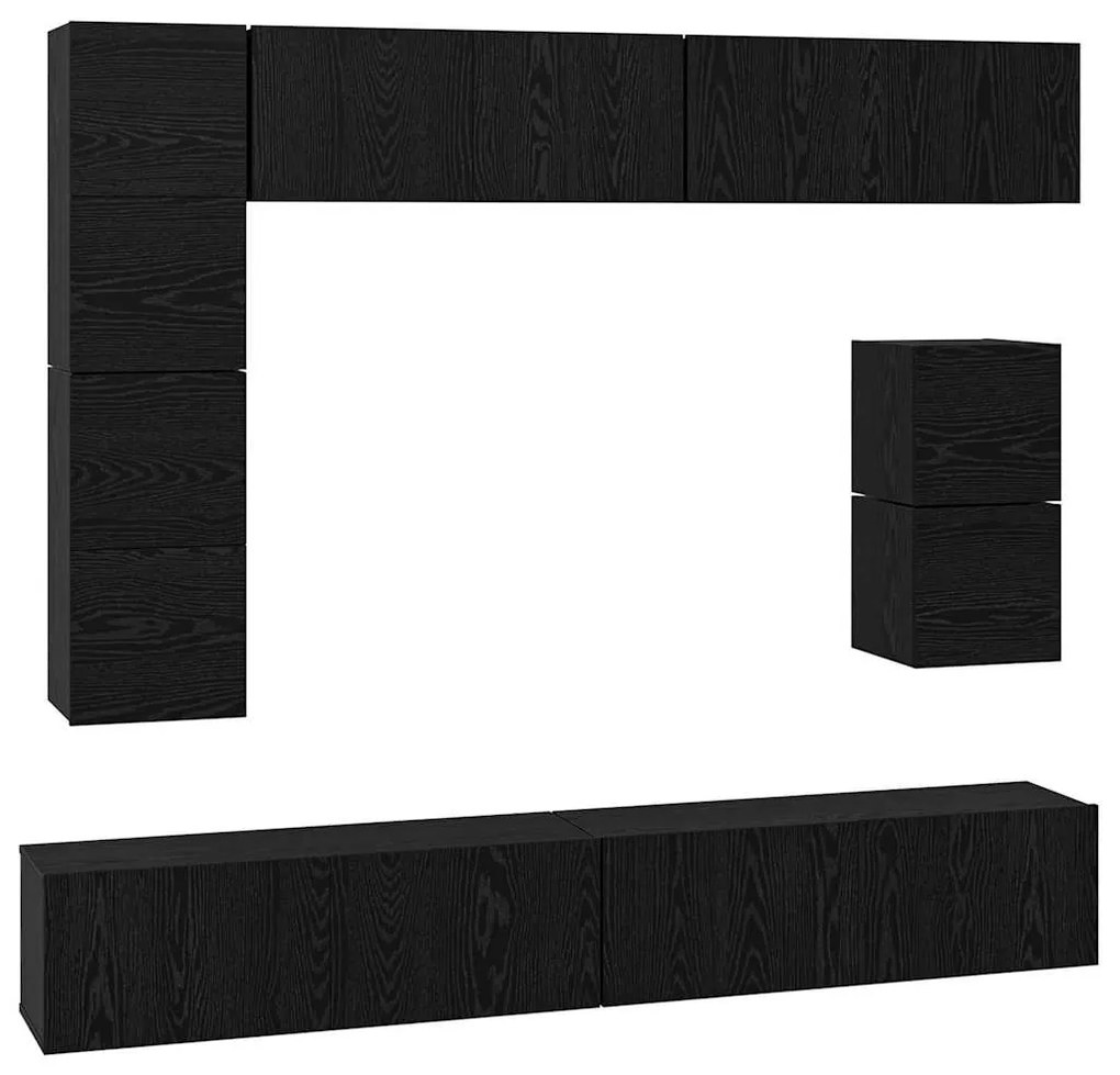 Conjunto de móvel de TV com prateleira Outros com armazenamento 8 pcs