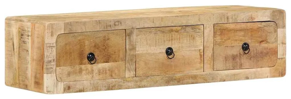 Armário de TV para parede 100x32x25 cm mangueira áspera maciça