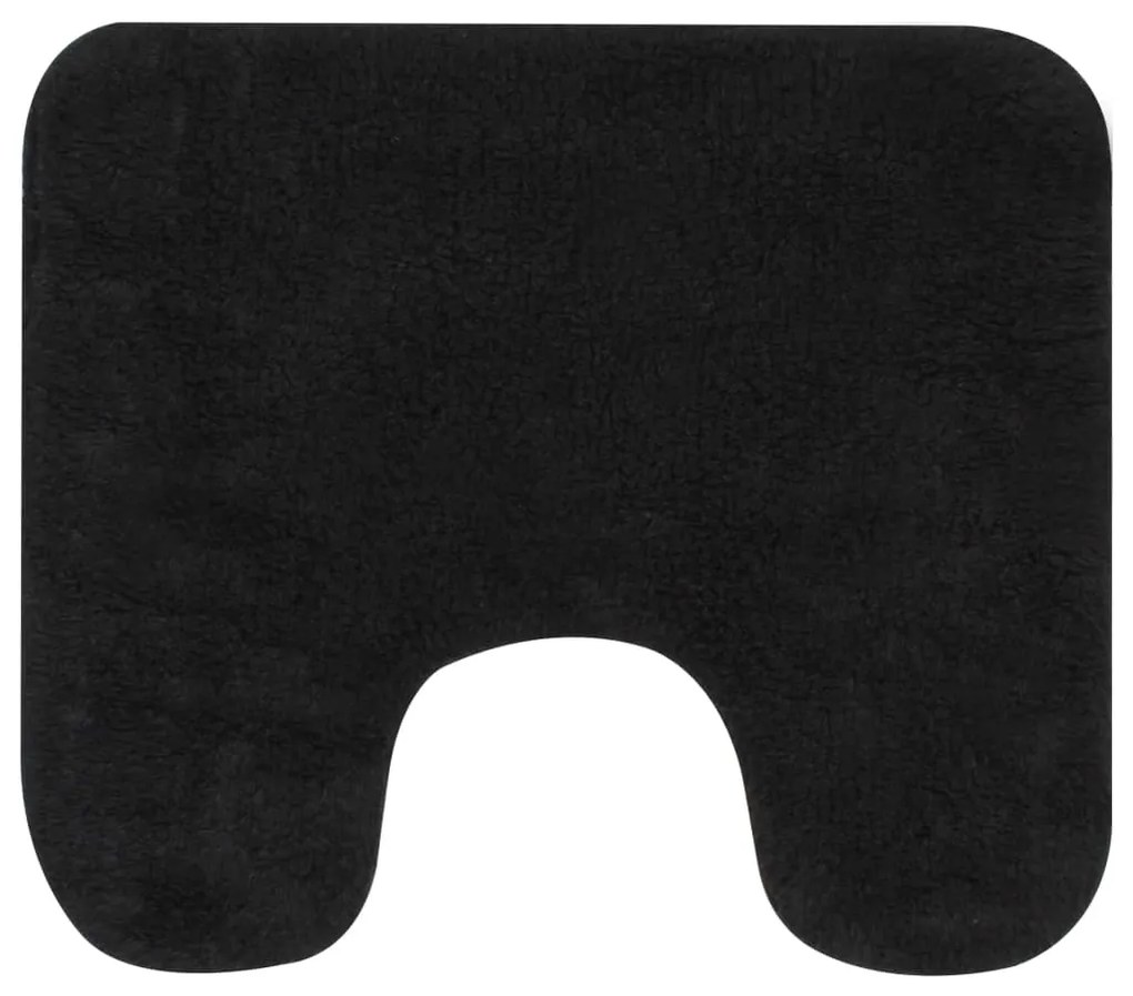 Conjunto tapetes de casa de banho 2 pcs tecido antracite