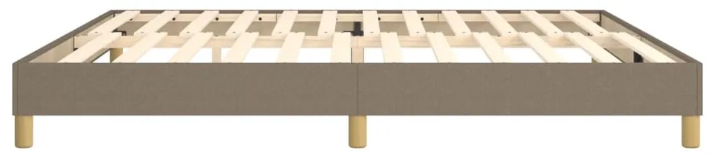 Cama sem colchão 200x200 cm tecido cinzento-acastanhado