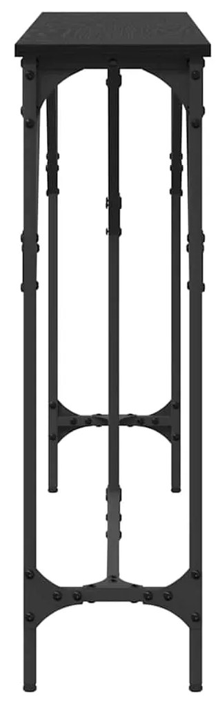 Mesa de Apoio Carvalho Preto 140x23x75 cm Madeira de Engenharia