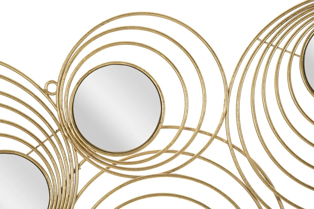 PAINEL DE PAREDE DE FERRO 3D RAYS CM 90X2,5X45 Dourado