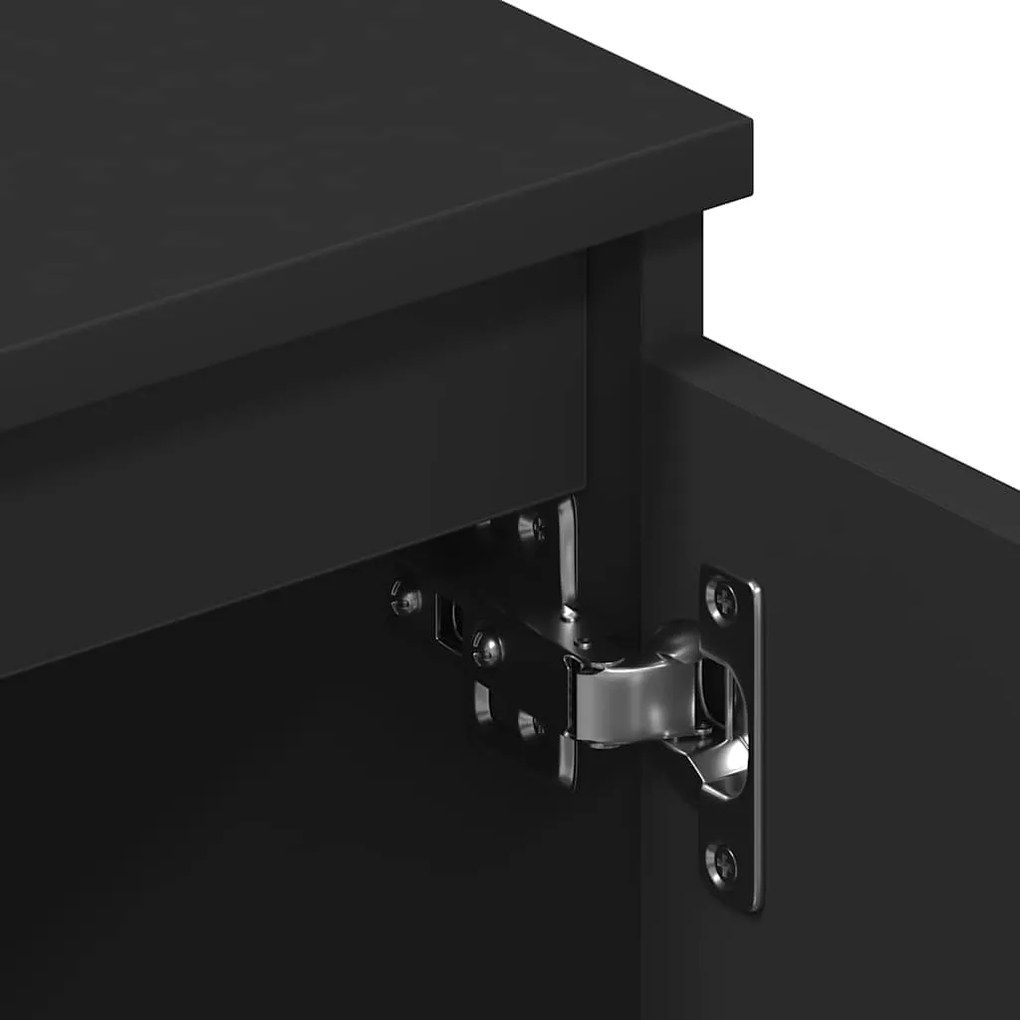 Móvel de TV 140x40x35,5 cm derivados de madeira preto
