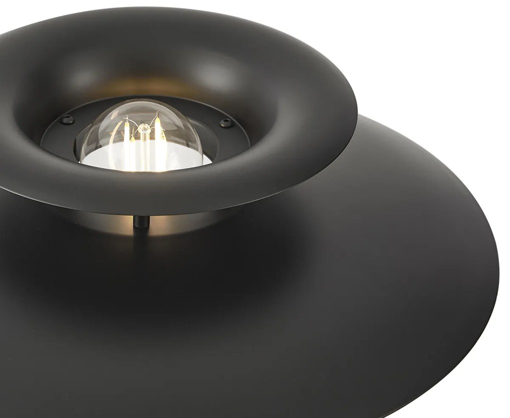 Candeeiro de mesa retro aço preto 45cm - Pauly Retro