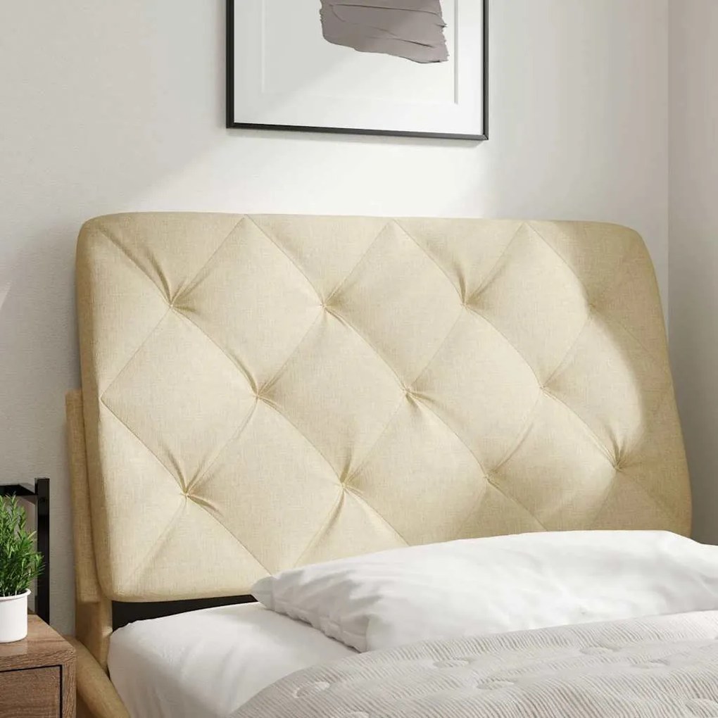Almofadão de cabeceira 80 cm tecido creme