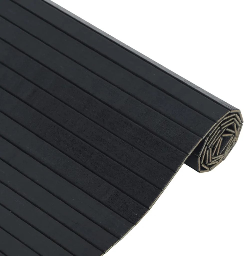 Tapete retangular 100x200 cm bambu preto