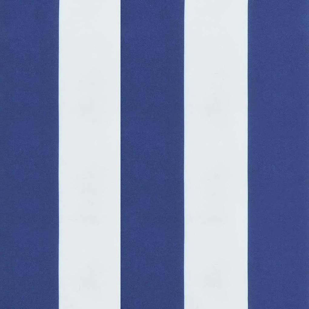 Almofadões p/ banco jardim 2 pcs 120x50x7 cm tecido azul/branco