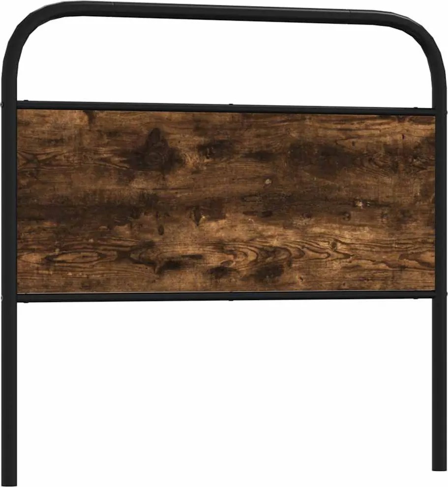 vidaXL Cabeceira de substituição 107 cm derivados madeira/aço carvalho fumado