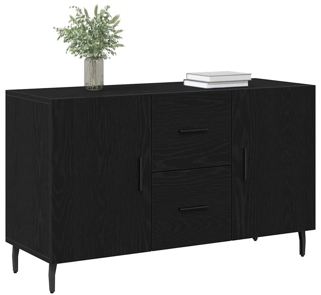 Buffet vidaXL Preto Carvalho 100x36x60 cm Madeira