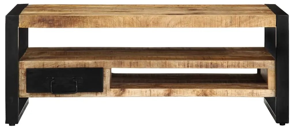 Mesa de centro 90x50x36 cm madeira de mangueira áspera maciça