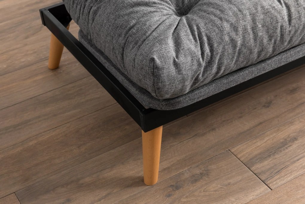 Sofá-cama de 3 Lugares Saki – Cinzento Claro – 185x82x92 cm