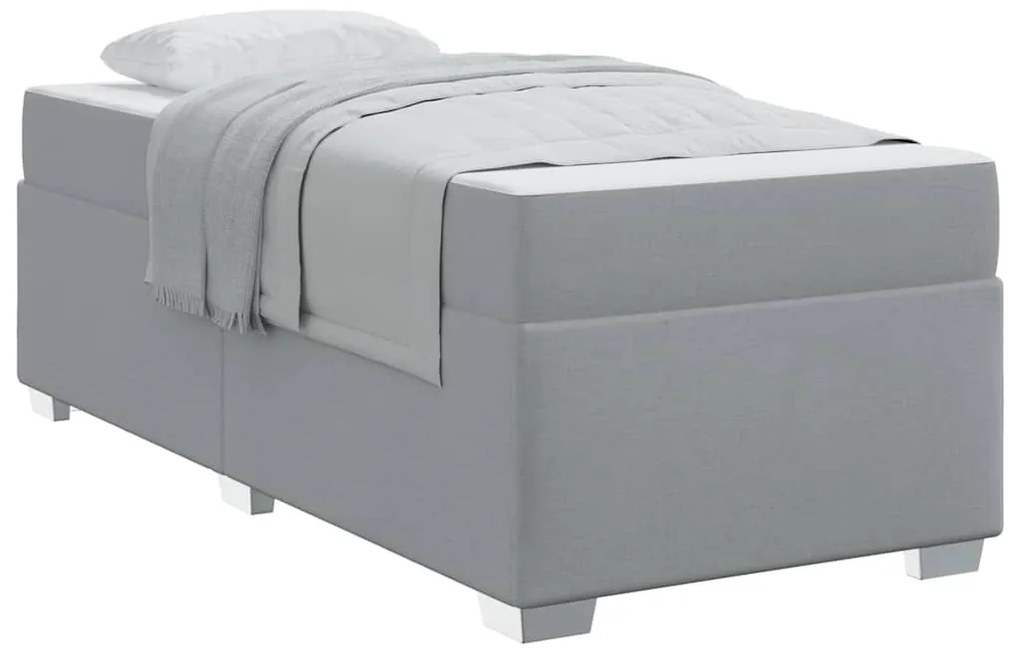 Estrutura da Cama Outros Cinzento-claro 90 x 190 cm tecido