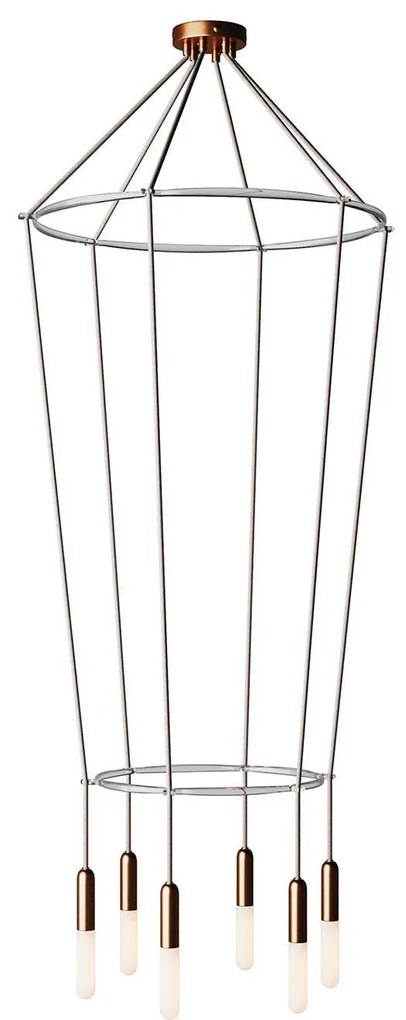 Candeeiro Gaiola P-Light 2 de 6 suspensões