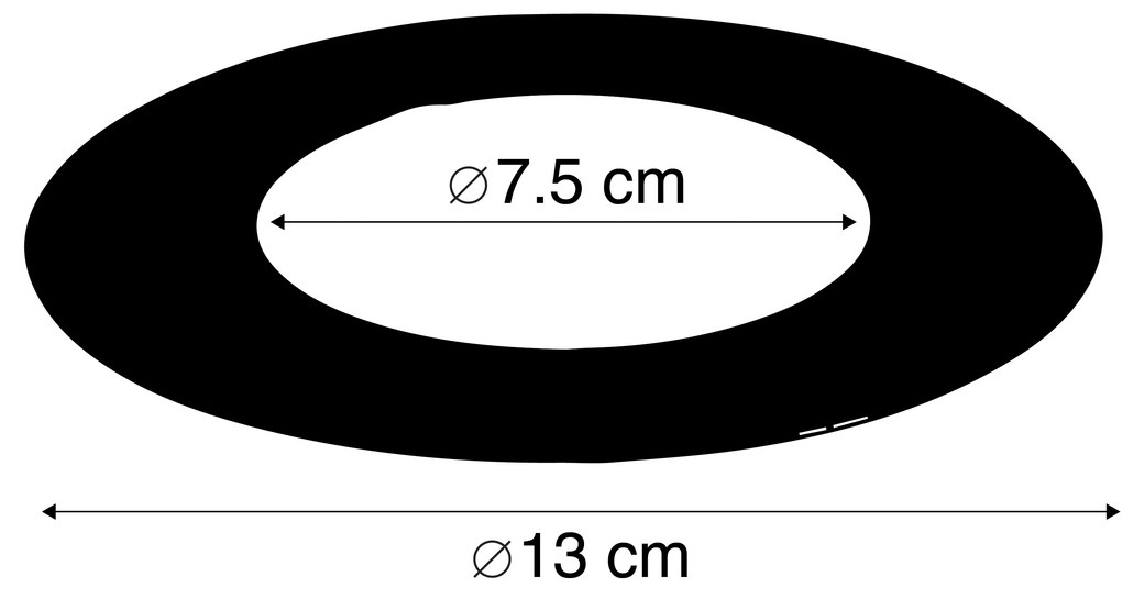 Conjunto de 6 Anéis de Acabamento em Aço Inoxidável para Focos Embutidos 7,5 - 13 cm - Spacer