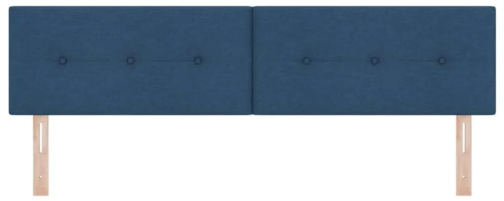 Cabeceira vidaXL Botões Estofada Azul 180 cm Tecido