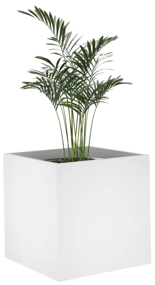 Vaso/floreira 40x40x40 cm derivados de madeira branco