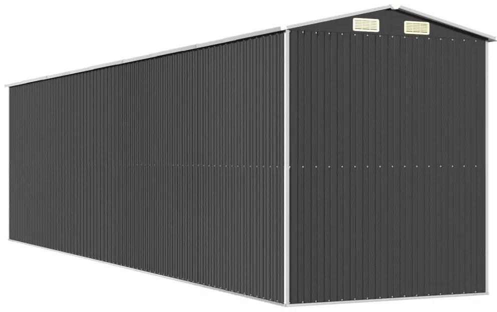 Abrigo de jardim 192x772x223 cm aço galvanizado antracite