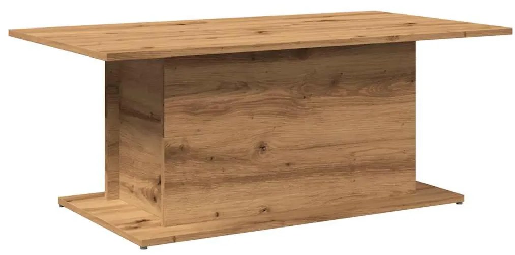 Mesa centro 102x55,5x40cm derivados madeira carvalho artisiano