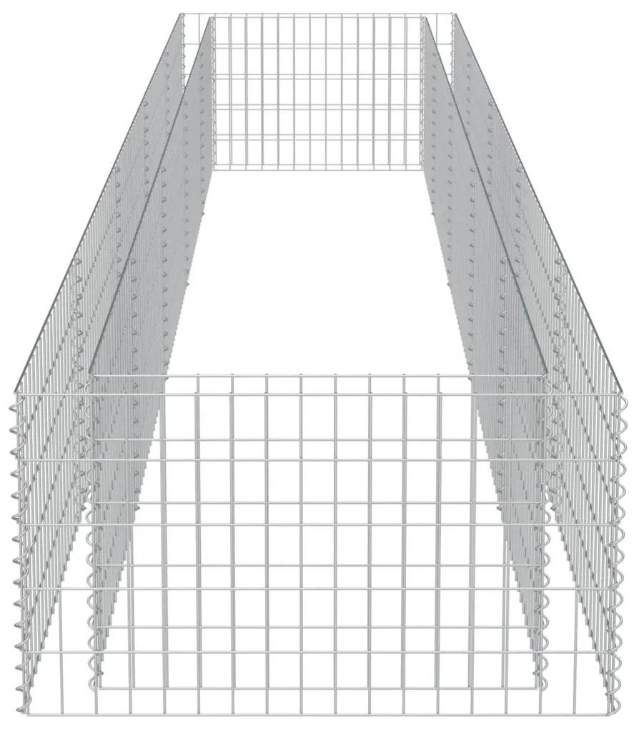 Canteiro elevado/cesto gabião 450x90x50 cm aço galvanizado