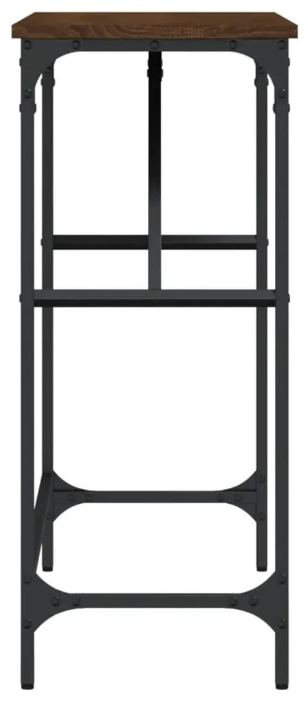 Mesa consola 100x32x75 cm derivados madeira carvalho castanho