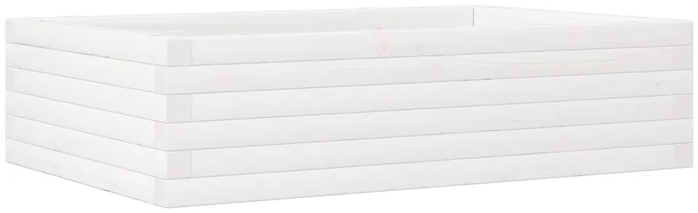 Vaso/floreira de jardim 90x60x23 cm madeira pinho maciça branco