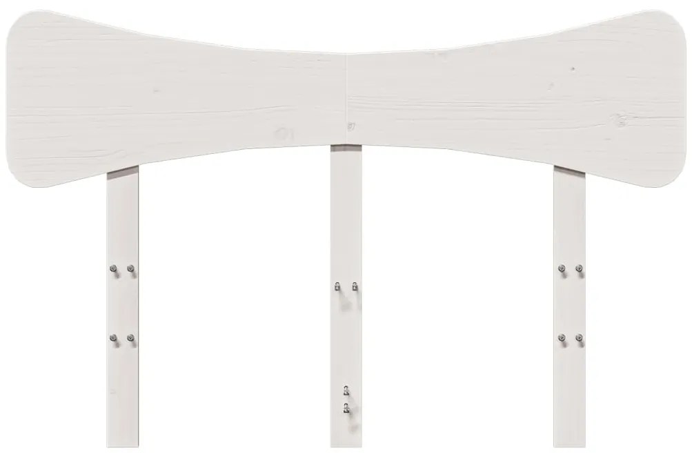 Cabeceira 135 cm madeira de pinho maciça branco