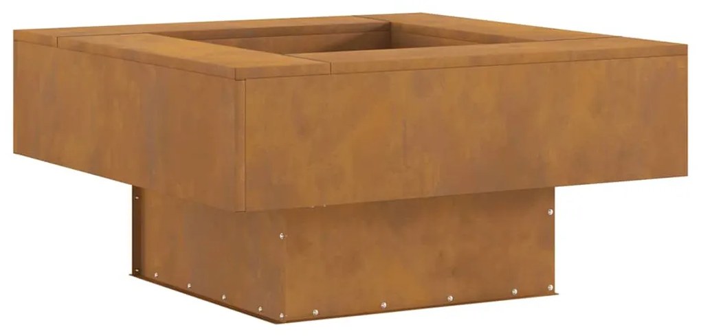 Fogueira Quadrada vidaXL 80x80x40 cm em Aço Envelhecido