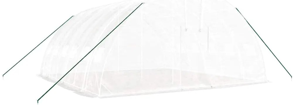 Estufa com estrutura de aço 36 m² 6x6x2,85 m branco