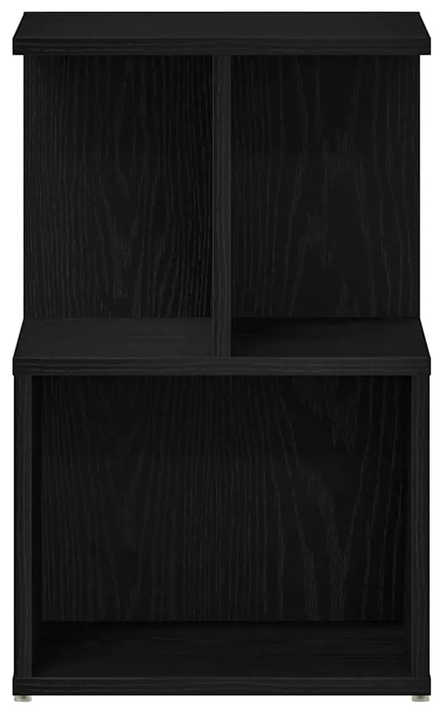 Mesa de cabeceira vidaXL em Madeira de Carvalho Preto 35x35x55 cm