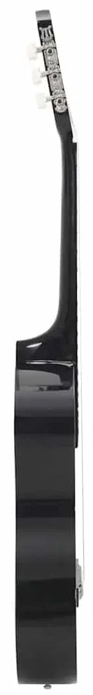 12 pcs conjunto de guitarra clássica com 6 cordas 38" preto