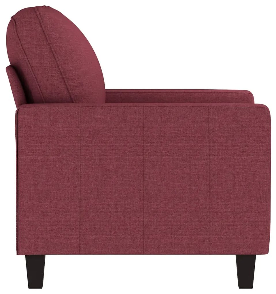 Poltrona 60 cm tecido vermelho tinto