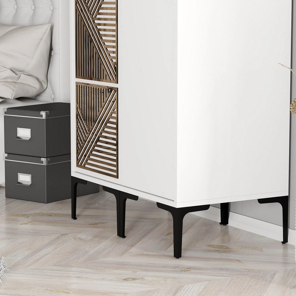 Roupeiro Kumsal PS – Branco – 80 cm x 47,5 cm x 201,4 cm