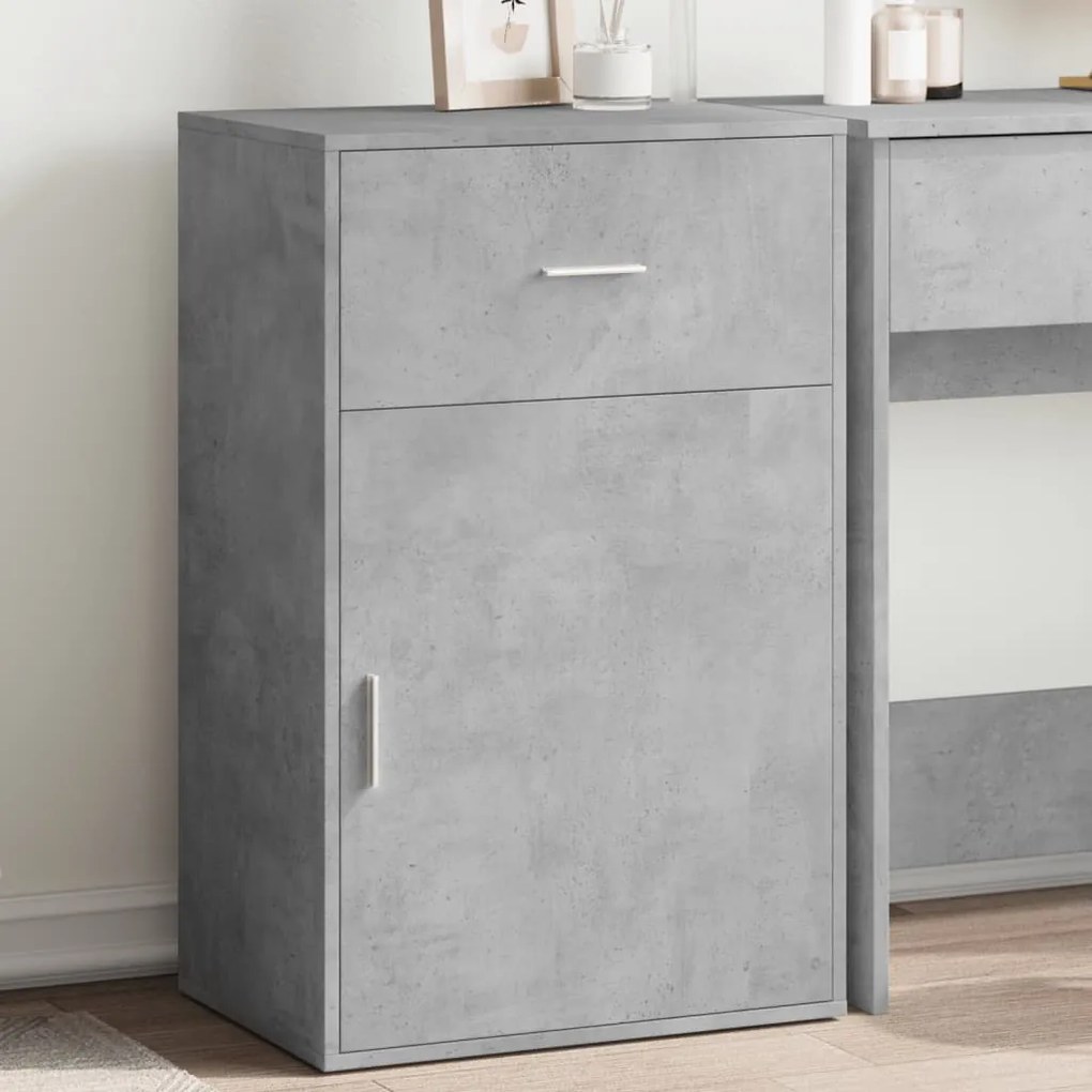 vidaXL Armário arrumação 56,5x39x90 cm derivados madeira cinza cimento