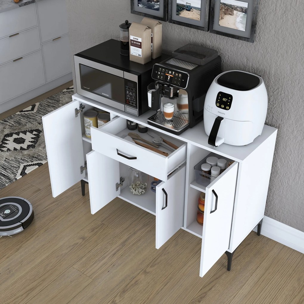 Armário Multiusos JE136 – Branco – 120x78,6x40 cm