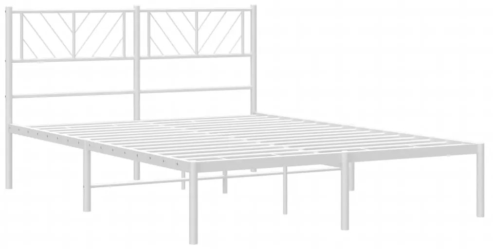 Estrutura de cama com cabeceira 140x190 cm metal branco