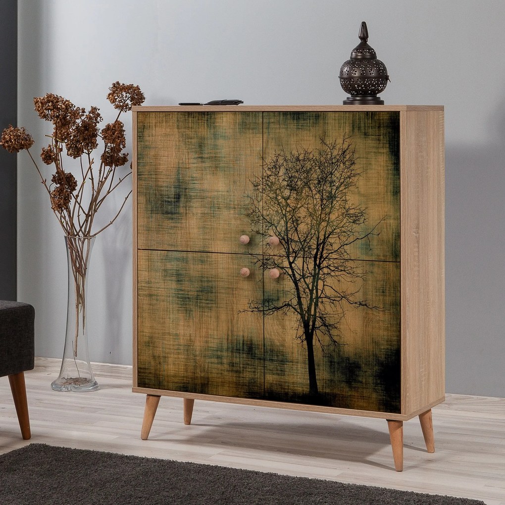 Armário Multiuso Multilux – Carvalho Sonoma – 95x111x36 cm