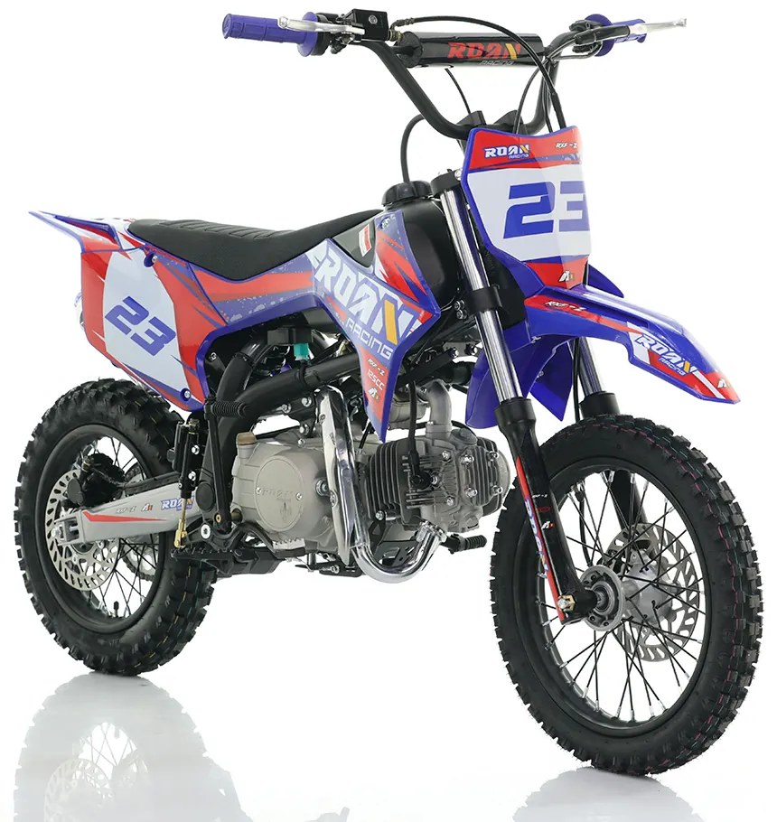 MOTO Crianças CROSS Gasolina 125CC RXF-Z ROAN Junior Manual Azul
