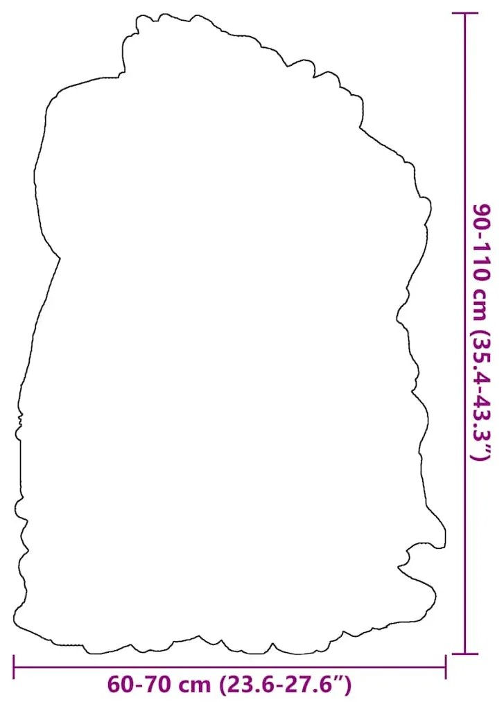 Capa para cadeira pele de ovelha islandesa 70x110 cm castanho