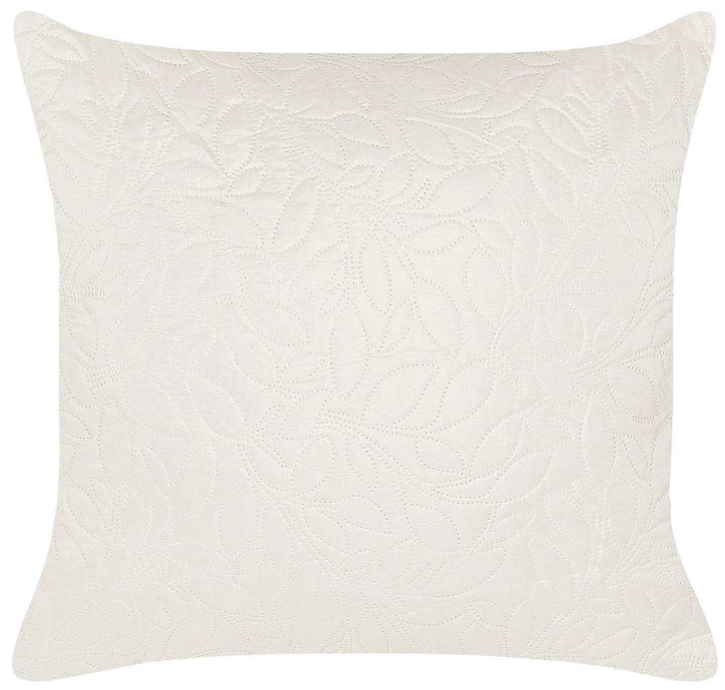 Colcha com relevo e duas almofadas creme 200 x 220 cm RUDKHAN Beliani