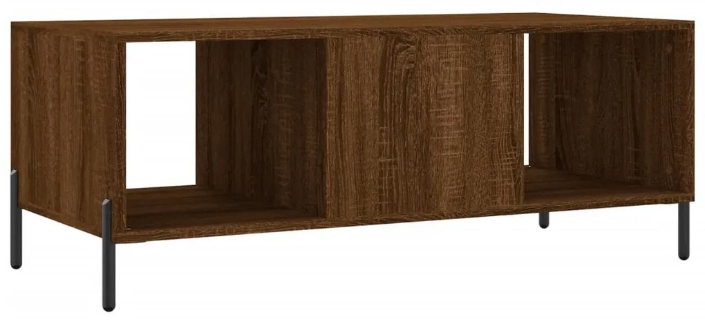 Mesa de centro 102x50x40 cm derivados madeira carvalho castanho